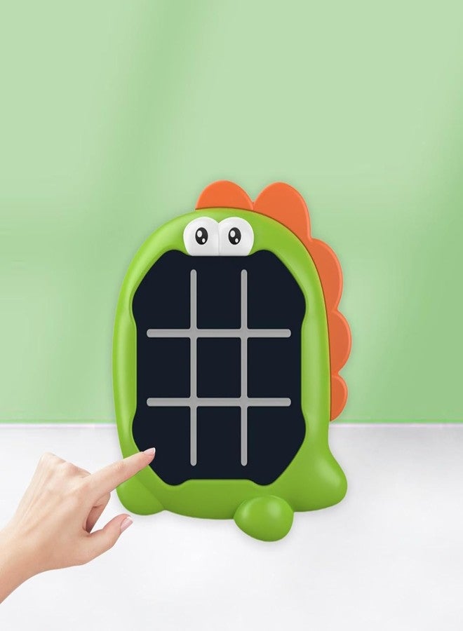 kunya Tic Tac Toe Game, Animal-Themed 3-in-1 Handheld Puzzle Game Console, Board Games for Kids and Adults, Portable Travel Games for Car Ride, Birthday Gifts for Ages 3 (Dino) - Image 2